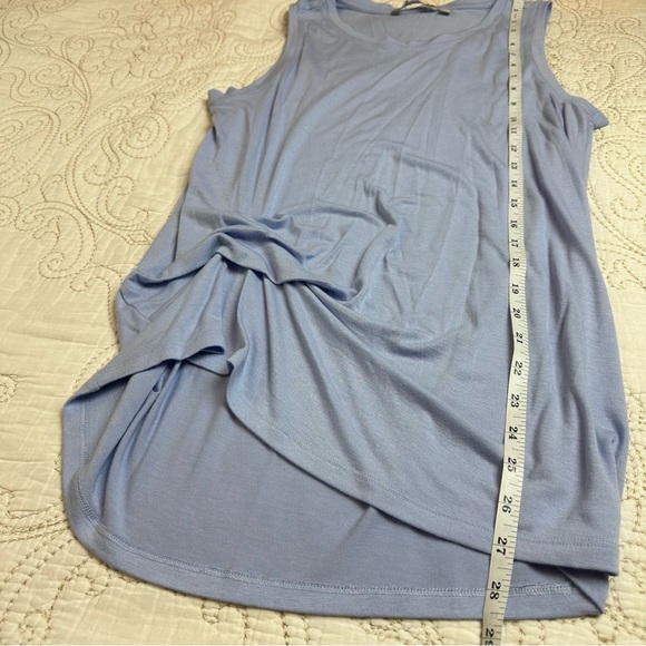 Athleta blue gathered jersey knit tank top - Picture 5 of 8